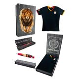 Galatasaray Orijinal Lisanslı 5 Yıldızlı Siyah Basic Çocuk T-shirt + Uçlu Kalem Set Hedi