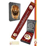 Galatasaray Orijinal Lisanslı Akrilik Şampiyon Galatasaray Atkı Aslan Baskılı Ahşap Kutulu