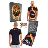 Galatasaray Orijinal Lisanslı Arma T-Shirt + Bileklik Set Hediyelik Ahşap Kutulu