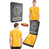 Galatasaray Orijinal Lisanslı Aslan Baskılı Sarı T-Shirt + Bileklik Set Hediyelik Ahşap