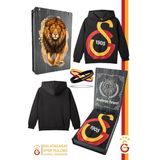Galatasaray Orijinal Lisanslı Büyük Logo Çocuk Sweat + Bileklik Set Hediyelik Ahşap Kutulu