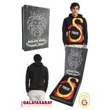 Galatasaray Orijinal Lisanslı Büyük Logo Kapüşonlu Erkek Sweat Hediyelik Ahşap Kutulu