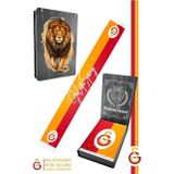 Galatasaray Orijinal Lisanslı Çift Yön Baskılı Şal Kaşkol Atkı Aslan Baskılı Ahşap Ku
