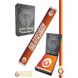Galatasaray Orijinal Lisanslı Çift Yön Baskılı Şal Kaşkol Atkı Kişiye Özel Ahşap Kut
