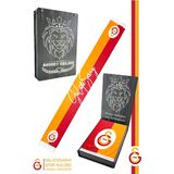 Galatasaray Orijinal Lisanslı Çift Yön Baskılı Şal Kaşkol Atkı Kişiye Özel Ahşap Kutulu