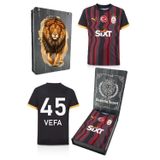 Galatasaray Orijinal Lisanslı Kişiye Özel 2024/25 Alternatif Siyah Taraftar Forma Hedi