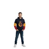 Galatasaray Orijinal Lisanslı Logo Siyah Kapüşonlu Bayrak Hediyeli Sweatshirt, S, GS Swt 091, Sweat Siyah, erkek