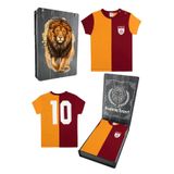 Galatasaray Orijinal Lisanslı Metin Oktay Sarı Kırmızı Unisex Bebek T-Shirt Hediyelik Ahşap Kutulu