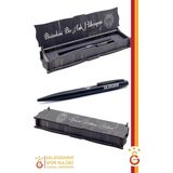 Galatasaray Orijinal Lisanslı Premium Metal Tükenmez Kalem Hediyelik Ahşap Kutulu