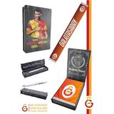Galatasaray Orijinal Lisanslı Şal Kaşkol Atkı ve Premium Uçlu Kalem Set Aslan Baskılı Ah