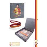 Galatasaray Orijinal Lisanslı Sarı Kırmızı 2'li Bileklik Metin Oktay Baskılı Hediyelik Ahşap Kutulu