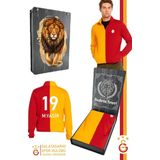 Galatasaray Orijinal Lisanslı Sarı Kırmızı Parçalı Kişiye Özel Hakim Yaka Sweat Ahşap