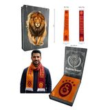 GALATASARAY ORİJİNAL LİSANSLI SARI KIRMIZI ŞAL ATKI UV KUTU HEDİYELİ