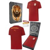 Galatasaray Orijinal Lisanslı Sıfır Yaka Kırmızı Antrenman 5 Yıldızlı T-Shirt + Bileklik Set