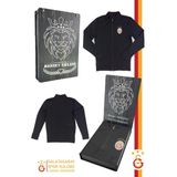 Galatasaray Orijinal Lisanslı Siyah Balıkçı Yaka Sweat Kişiye Özel Hediyelik Ahşap Ku