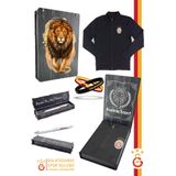 Galatasaray Orijinal Lisanslı Siyah Balıkçı Yaka Sweat Uçlu Kalem Bileklik Set Hediyelik Kutulu