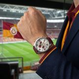 Galatasaray Orijinal Lisanslı Siyah Deri Kol Saati - Kahverengi