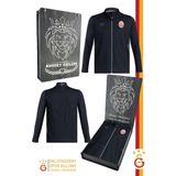 Galatasaray Orijinal Lisanslı Tam Fermuarlı Dik Yaka Siyah Antrenman Sweat Kişiye Öze
