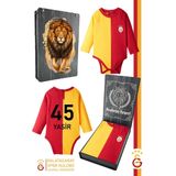 Galatasaray Orijinal Lisanslı Uzun Kol Bebek Body Zıbın Kişiye Özel Hediyelik Ahşap Ku