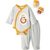 Galatasaray Orijinal Logolu Hastane Çıkışı Seti - Yenidoğan - Gri