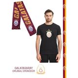 Galatasaray Orijinal Siyah 5 Yıldız T-Shirt Atkı Hediyeli