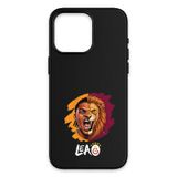 Galatasaray Rafael Leão Aslan iPhone 15 Pro Kılıf (Deri) - Lisanslı Orijinal
