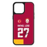 Galatasaray Rafael Leão İmzalı Parçalı Forma iPhone 13 Pro Max Kılıf (Cam) - Lisanslı Orijinal