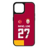 Galatasaray Rafael Leão İmzalı Parçalı Forma iPhone 14 Kılıf (Cam) - Lisanslı Orijinal