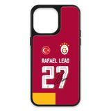 Galatasaray Rafael Leão İmzalı Parçalı Forma iPhone 14 Pro Max Kılıf (Cam) - Lisanslı Orijinal