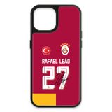 Galatasaray Rafael Leão İmzalı Parçalı Forma iPhone 15 Kılıf (Cam) - Lisanslı Orijinal