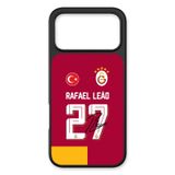 Galatasaray Rafael Leão İmzalı Parçalı Forma iPhone 18 Pro Max Kılıf (Cam) - Lisanslı Orijinal