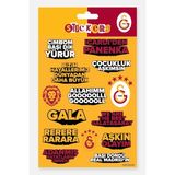 Galatasaray Sticker Seti Sarı Slogan - Lisanslı Orijinal