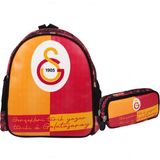 Galatasaray Suni Deri Parçalı Anaokulu Okul Sırt Çantası+Kalemlik