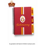 Galatasaray VİVENCA İLE YENİ SEZON LİSANSLI KARTON KAPAK AYRAÇLI SPİRALLİ PLANLAYICI NOT DEFTERİ