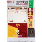 Galatasaray Yeni Sezon Lisanslı Galatasaray Çıtçıt Dosya Bloknot Yazı Tahtası Kumbara Uçlu Kalem ve Uç Seti - Siyah - 1