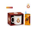 Galatasaray YENİ SEZON SET KUPA BARDAK VE RÜZGAR GEÇİRMEZ JET ÇAKMAK ÖZEL KUTU ASLAN DESENLİ