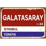 Galatasaray Yön Tabelası A4 Boyutu Pvc Kaplı Parlak Duvar Posteri 21*29 cm