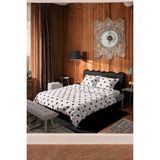 Galawarra Heart Pamuklu Çarşafı Lastikli Çift Kişilik Nevresim Takımı - Kırmızı - 200 x 220 cm