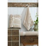 Galawarra Pamuklu 2'li Battal Boy Banyo Havlusu/saç Havlusu Set - 70 x 140 cm - Bej