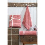Galawarra Pamuklu 2'li Battal Boy Banyo Havlusu/saç Havlusu Set - 70 x 140 cm - Mercan