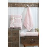 Galawarra Pamuklu 2'li Battal Boy Banyo Havlusu/saç Havlusu Set - 70 x 140 cm - Pembe
