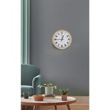 Galaxy 216-3 Serisi Metal Görünümlü Sessiz Akar Duvar Saati 30 cm - 30 x 30 cm - Altın