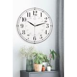 Galaxy 24 SAAT BASKILI BEYAZ ZEMİNLİ BOMBELİ DUVAR SAATİ 35 CM
