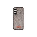 Galaxy A05S Kılıf Bright Zarif Boncuk İşlemeli Tasarım Simli Kapak Gold