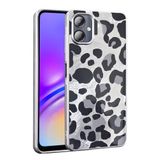Galaxy A06 İle Uyumlu Kılıf Desenli Mep Kapak Gri Leopar