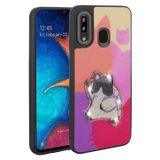 Galaxy A20 Kilif Parlayan Kabartmali Ikonik Figurlu Zore Amas Silikon Kapak