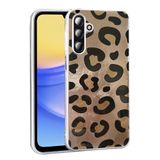 Galaxy A26 İle Uyumlu Kılıf Desenli Mep Kapak Gold Leopar