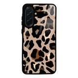 Galaxy A36 Kılıf Kamera Korumalı Desenli Luxury Portrait Painting Lusi Kapak Kahve Leopar