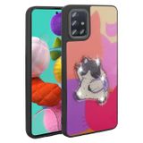 Galaxy A51 Kilif Parlayan Kabartmali Ikonik Figurlu Zore Amas Silikon Kapak