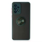 Galaxy A53 5G Kılıf Montreal Yüzüklü Silikon Kapak - Yeşil